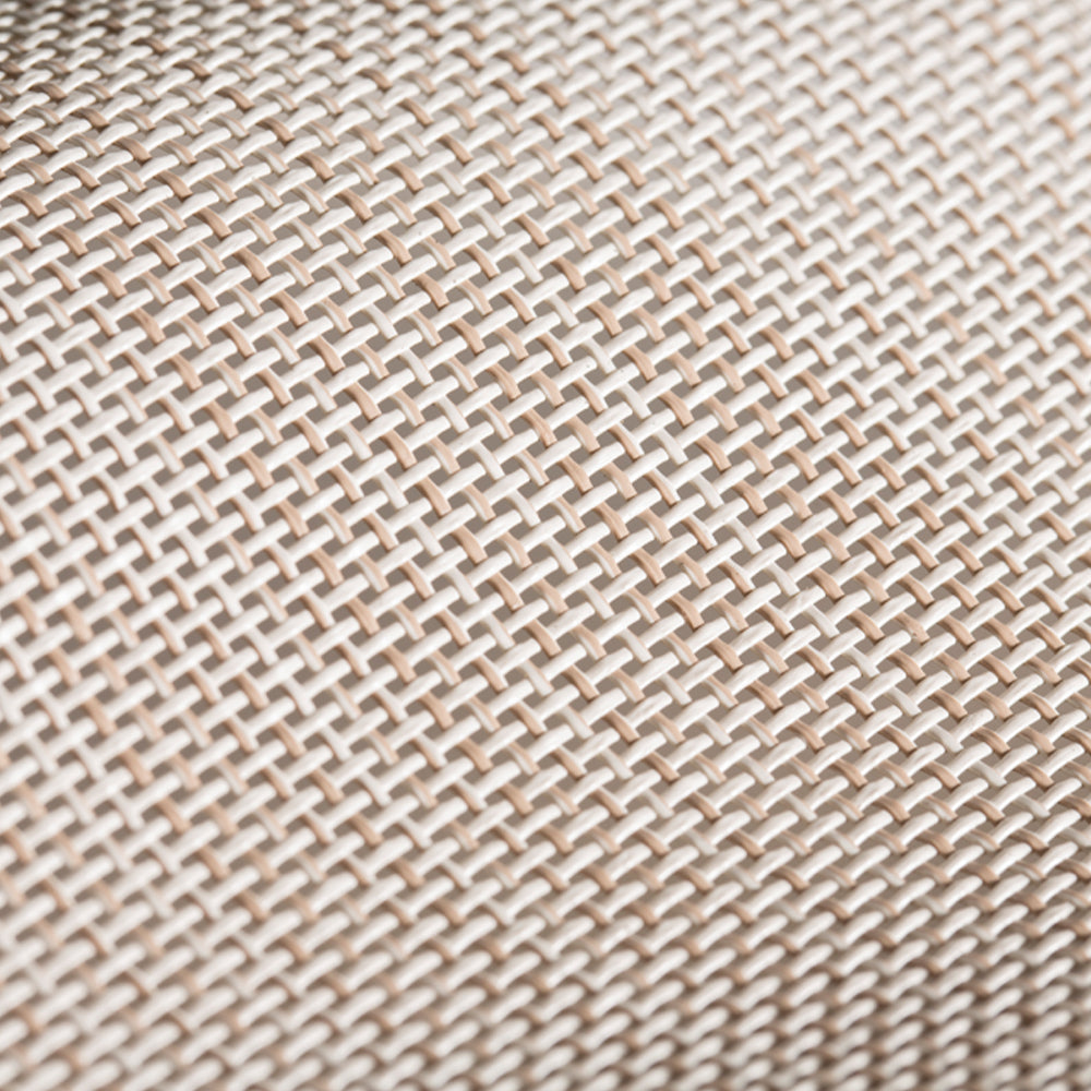 close up of 80 percent desert sand solar screen fabric showing balanced light and heat reduction